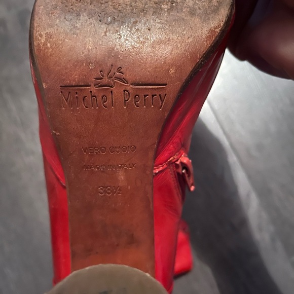 Bright red Michael Perry Ankle Boots - Picture 2 of 3